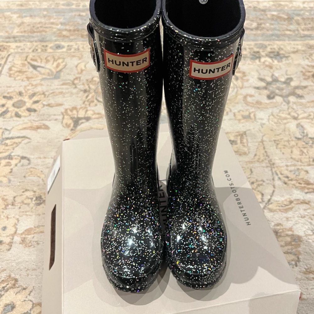 HUNTER ORIGINAL KIDS GLITTER BOOTS